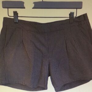 Women's Striped Black Shorts